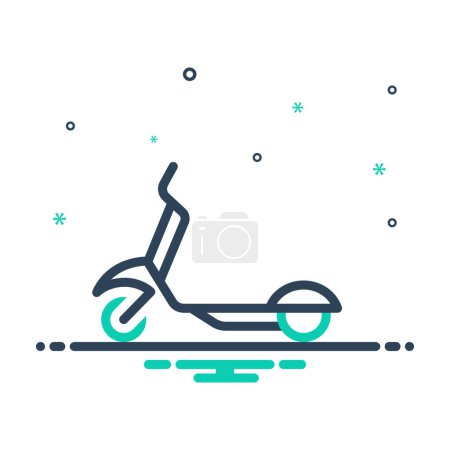 Mix icon for kick scooter