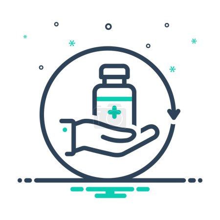 Illustration for Mix icon for medication - Royalty Free Image