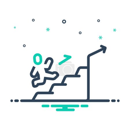 Mix icon for career steps 
