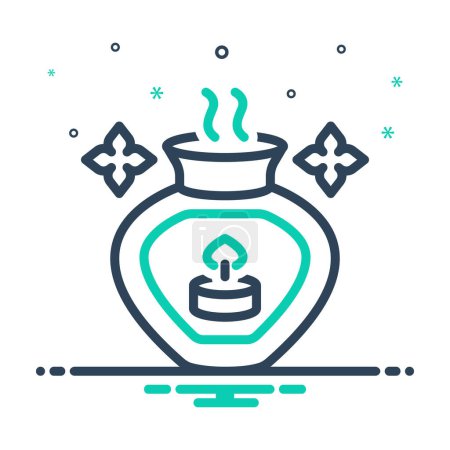 Illustration for Mix icon for aromatherapy - Royalty Free Image