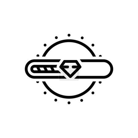 Black line icon for points and life bar
