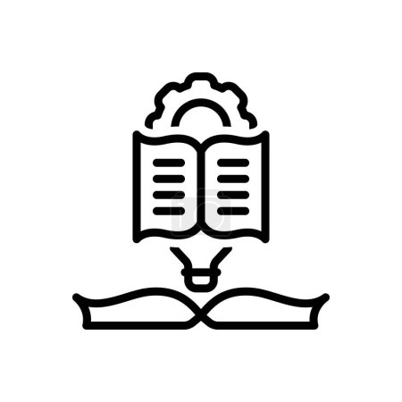 Black line icon for novel invention