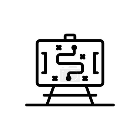 Illustration for Black line icon for strategy - Royalty Free Image