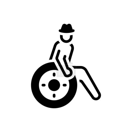 Black solid icon for accessibility 