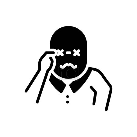 Black solid icon for vision loss