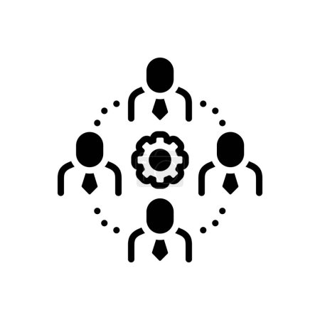 Black solid icon for collaboration