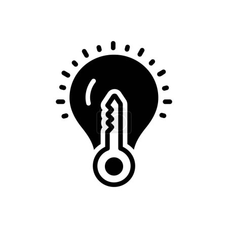 Black solid icon for key idea