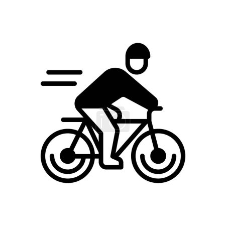 Black solid icon for cargo bike