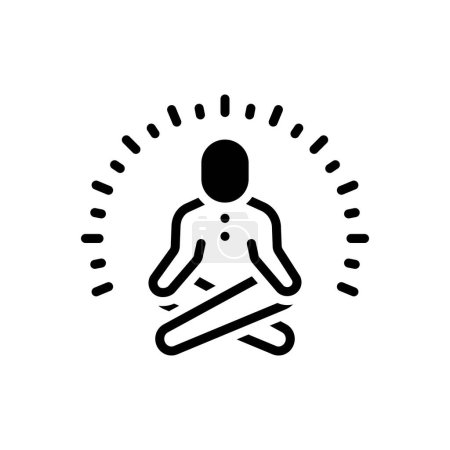 Black solid icon for mindfulness 