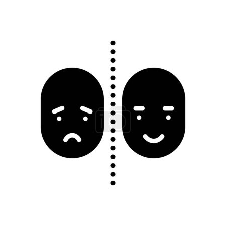 Black solid icon for bipolar 