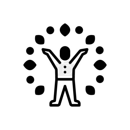Black solid icon for wellness 