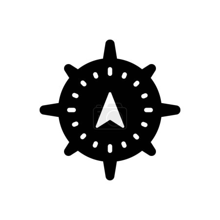 Schwarzes solides Symbol für die Navigation 