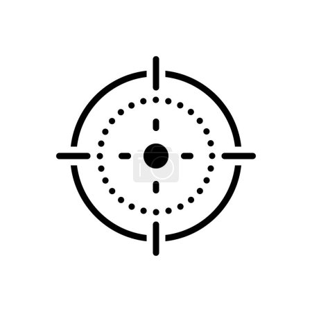 Black solid icon for target 