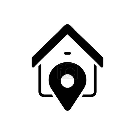 Black solid icon for address 