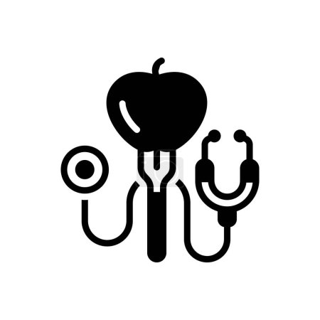 Black solid icon for nutrition 
