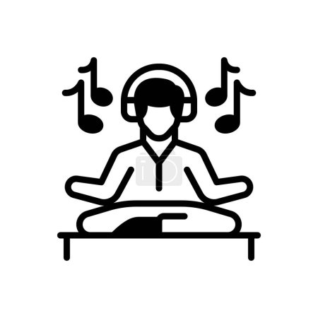 Black solid icon for relaxation 
