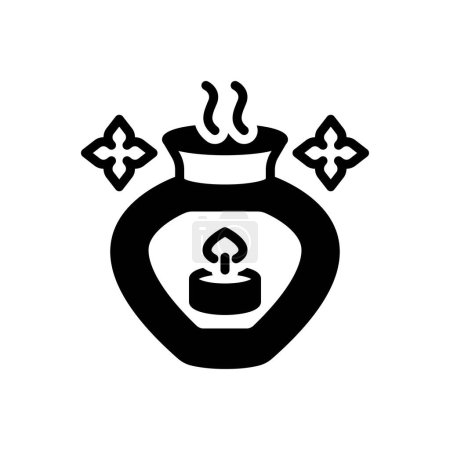 Schwarzes Symbol für Aromatherapie 