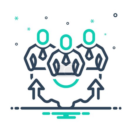 Mix icon for team building