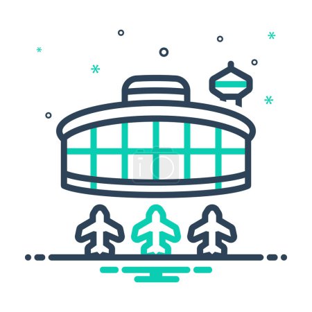 Mix icon for airport hub