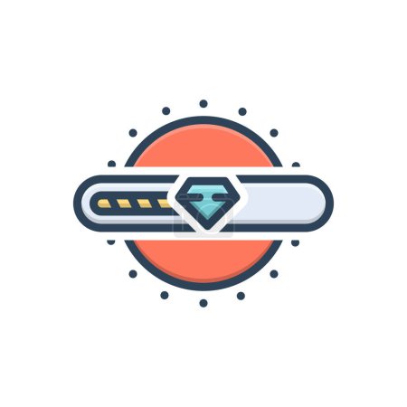 Color illustration icon for points and life bar 