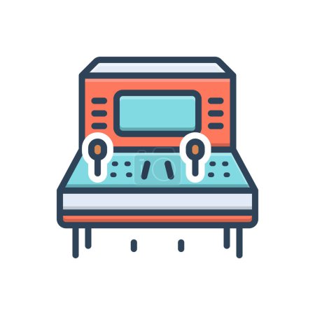 Color illustration icon for arcade games 