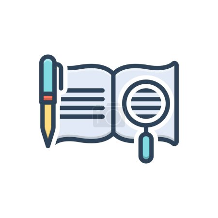 Color illustration icon for meaning 