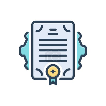 Color illustration icon for patent 