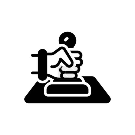 Illustration for Black solid icon for approved - Royalty Free Image
