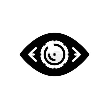 Black solid icon for vision 