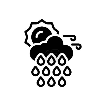 Black solid icon for weather 
