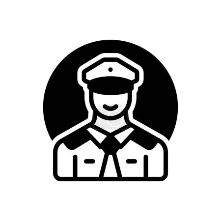 Black solid icon for pilot 