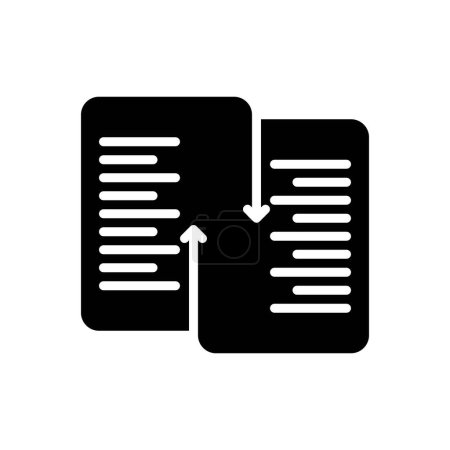 Schwarzes solides Symbol für den Dateiaustausch