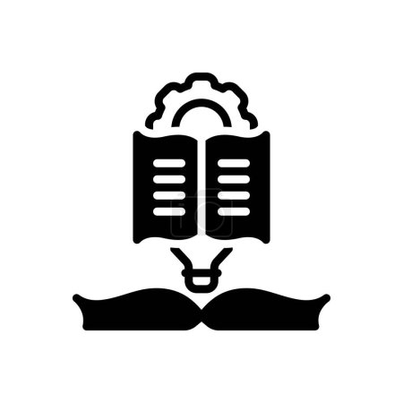 Black solid icon for novel invention