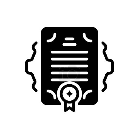 Black solid icon for patent 