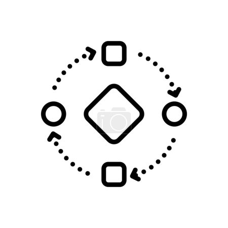 Illustration for Black line icon for change - Royalty Free Image
