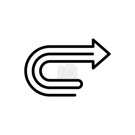 Black line icon for download