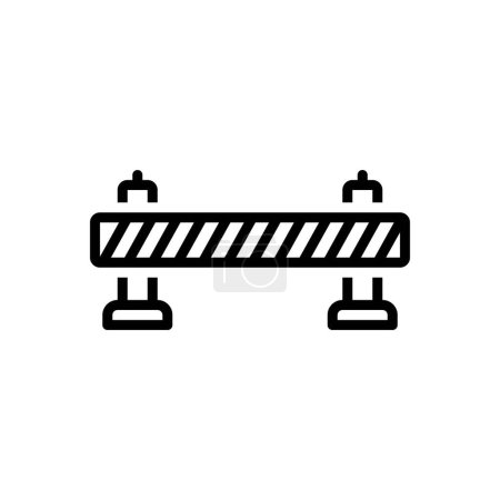 Illustration for Black line icon for barrier - Royalty Free Image