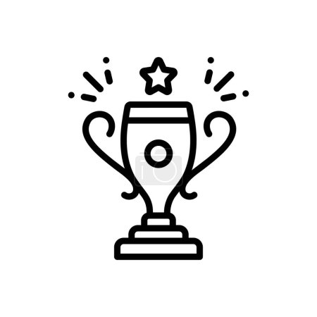 Black line icon for trophy 