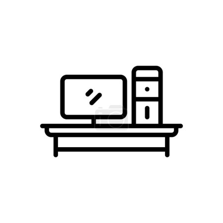 Icono de línea negra para escritorio