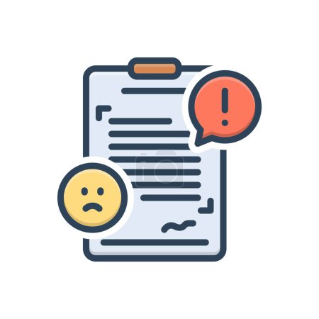Color illustration icon for complaint 