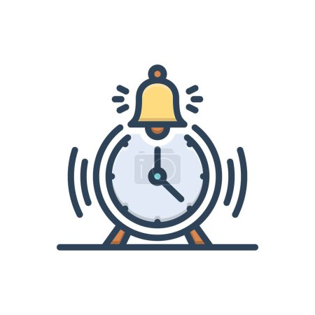 Color illustration icon for alarm 
