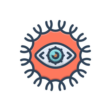 Color illustration icon for vision 