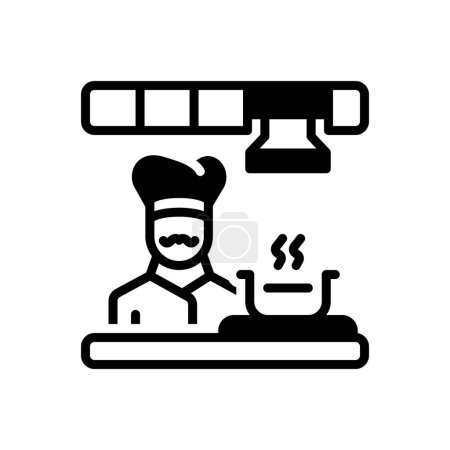 Black solid icon for cooking 