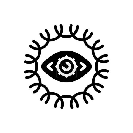 Black solid icon for vision 