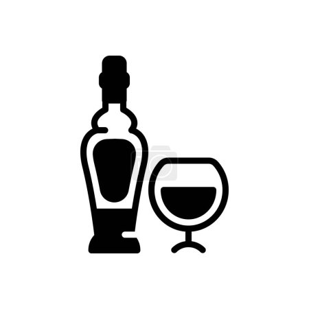 Black solid icon for alcohol 