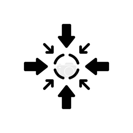 Schwarzes solides Symbol für interne 