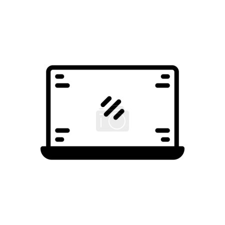 Schwarzes solides Symbol für Laptop 