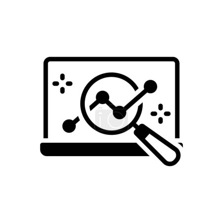 Black solid icon for research 