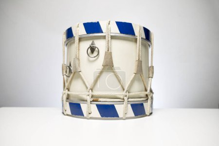 Marching snare drum isolated on white background