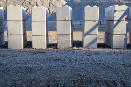 Blocks made of cement for a new building